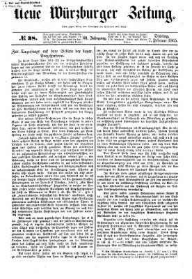 Neue Würzburger Zeitung Dienstag 7. Februar 1865