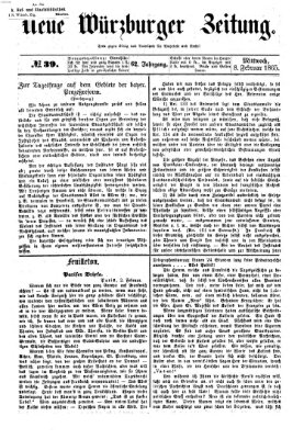 Neue Würzburger Zeitung Mittwoch 8. Februar 1865