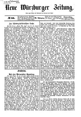 Neue Würzburger Zeitung Donnerstag 23. Februar 1865