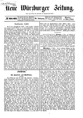 Neue Würzburger Zeitung Montag 6. März 1865