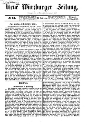 Neue Würzburger Zeitung Mittwoch 8. März 1865