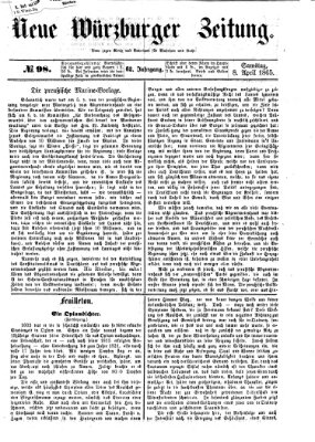 Neue Würzburger Zeitung Samstag 8. April 1865