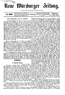 Neue Würzburger Zeitung Mittwoch 12. April 1865