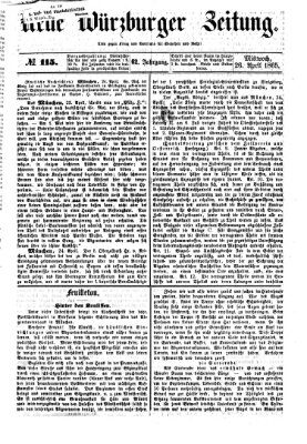 Neue Würzburger Zeitung Mittwoch 26. April 1865