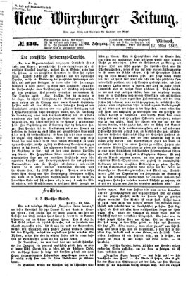 Neue Würzburger Zeitung Mittwoch 17. Mai 1865