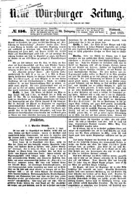 Neue Würzburger Zeitung Mittwoch 7. Juni 1865