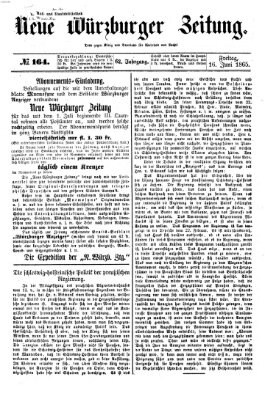 Neue Würzburger Zeitung Freitag 16. Juni 1865