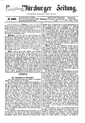 Neue Würzburger Zeitung Mittwoch 21. Juni 1865