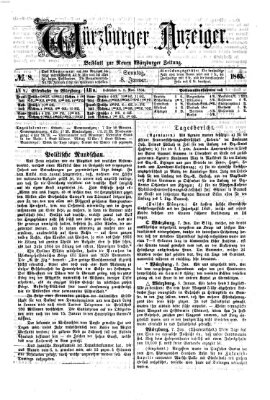 Würzburger Anzeiger (Neue Würzburger Zeitung) Sonntag 8. Januar 1865