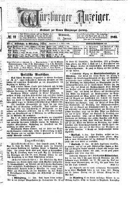 Würzburger Anzeiger (Neue Würzburger Zeitung) Mittwoch 11. Januar 1865