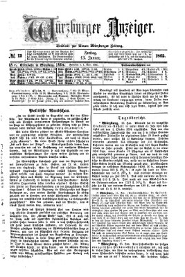 Würzburger Anzeiger (Neue Würzburger Zeitung) Freitag 13. Januar 1865