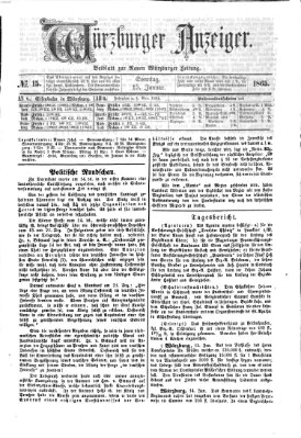 Würzburger Anzeiger (Neue Würzburger Zeitung) Sonntag 15. Januar 1865