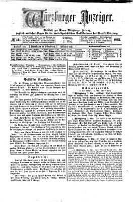 Würzburger Anzeiger (Neue Würzburger Zeitung) Dienstag 2. Mai 1865