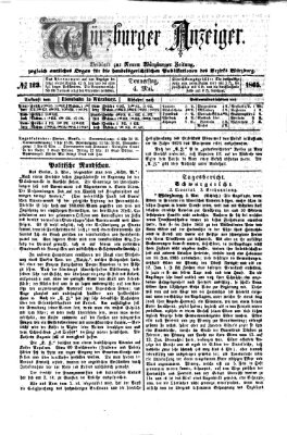 Würzburger Anzeiger (Neue Würzburger Zeitung) Donnerstag 4. Mai 1865