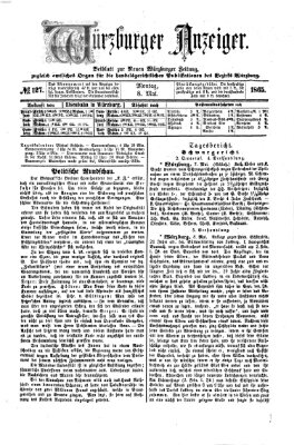 Würzburger Anzeiger (Neue Würzburger Zeitung) Montag 8. Mai 1865