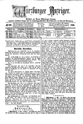 Würzburger Anzeiger (Neue Würzburger Zeitung) Dienstag 9. Mai 1865