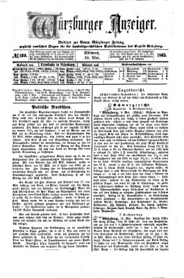 Würzburger Anzeiger (Neue Würzburger Zeitung) Mittwoch 10. Mai 1865