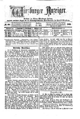 Würzburger Anzeiger (Neue Würzburger Zeitung) Freitag 12. Mai 1865