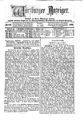 Würzburger Anzeiger (Neue Würzburger Zeitung) Dienstag 23. Mai 1865