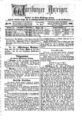 Würzburger Anzeiger (Neue Würzburger Zeitung) Donnerstag 25. Mai 1865