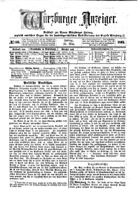 Würzburger Anzeiger (Neue Würzburger Zeitung) Freitag 26. Mai 1865