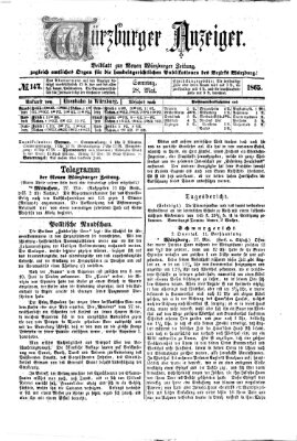 Würzburger Anzeiger (Neue Würzburger Zeitung) Sonntag 28. Mai 1865