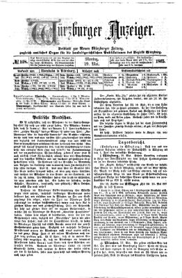 Würzburger Anzeiger (Neue Würzburger Zeitung) Montag 29. Mai 1865