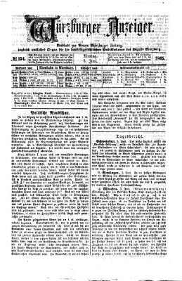 Würzburger Anzeiger (Neue Würzburger Zeitung) Montag 5. Juni 1865