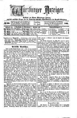 Würzburger Anzeiger (Neue Würzburger Zeitung) Samstag 10. Juni 1865