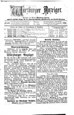 Würzburger Anzeiger (Neue Würzburger Zeitung) Montag 19. Juni 1865