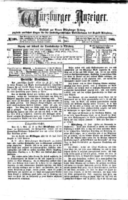 Würzburger Anzeiger (Neue Würzburger Zeitung) Dienstag 20. Juni 1865