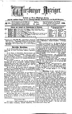 Würzburger Anzeiger (Neue Würzburger Zeitung) Freitag 23. Juni 1865