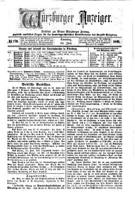 Würzburger Anzeiger (Neue Würzburger Zeitung) Samstag 24. Juni 1865