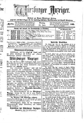 Würzburger Anzeiger (Neue Würzburger Zeitung) Montag 26. Juni 1865