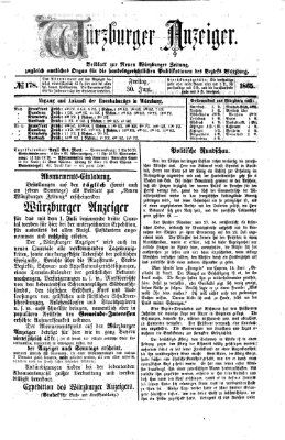 Würzburger Anzeiger (Neue Würzburger Zeitung) Freitag 30. Juni 1865