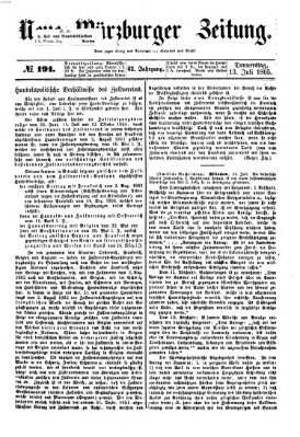 Neue Würzburger Zeitung Donnerstag 13. Juli 1865