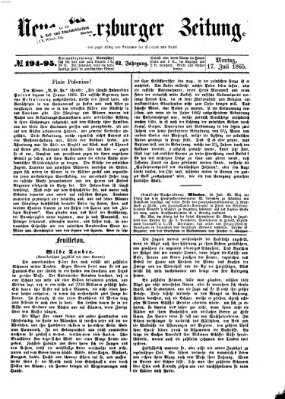 Neue Würzburger Zeitung Montag 17. Juli 1865