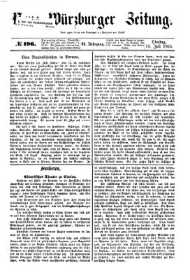 Neue Würzburger Zeitung Dienstag 18. Juli 1865