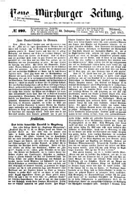 Neue Würzburger Zeitung Mittwoch 19. Juli 1865