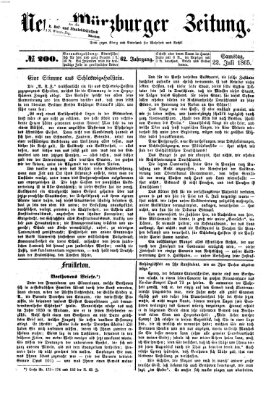 Neue Würzburger Zeitung Samstag 22. Juli 1865