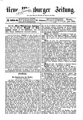 Neue Würzburger Zeitung Montag 31. Juli 1865