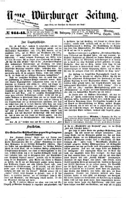 Neue Würzburger Zeitung Montag 4. September 1865