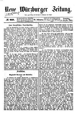 Neue Würzburger Zeitung Samstag 16. September 1865