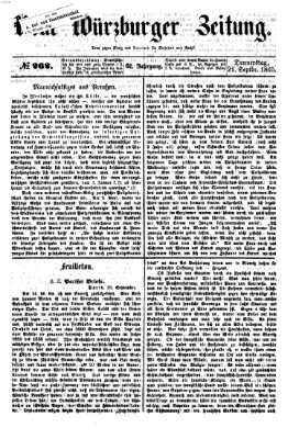 Neue Würzburger Zeitung Donnerstag 21. September 1865