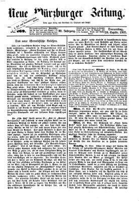 Neue Würzburger Zeitung Donnerstag 28. September 1865