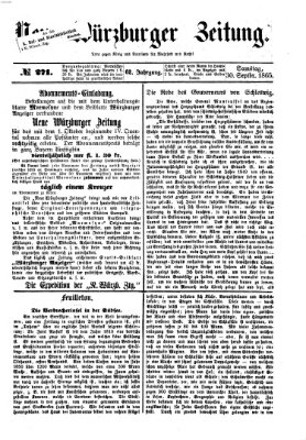 Neue Würzburger Zeitung Samstag 30. September 1865