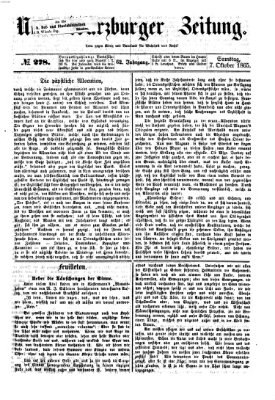 Neue Würzburger Zeitung Samstag 7. Oktober 1865