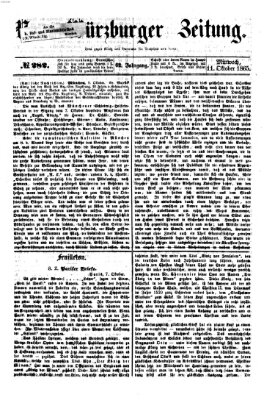 Neue Würzburger Zeitung Mittwoch 11. Oktober 1865