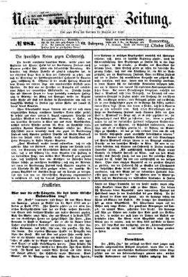 Neue Würzburger Zeitung Donnerstag 12. Oktober 1865