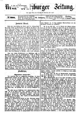 Neue Würzburger Zeitung Dienstag 17. Oktober 1865